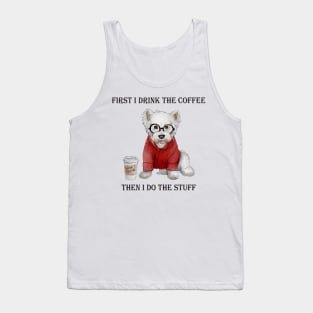 Coffee Hipster  Westie Tank Top